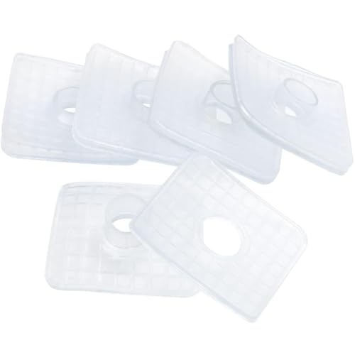 Scharnierdichtung, quadratisch, Glastür, Scharnierdichtung, Duschtür, Glasklemme, Komponente, transparent zum Isolieren und Puffern, rundes Loch von TopHomer