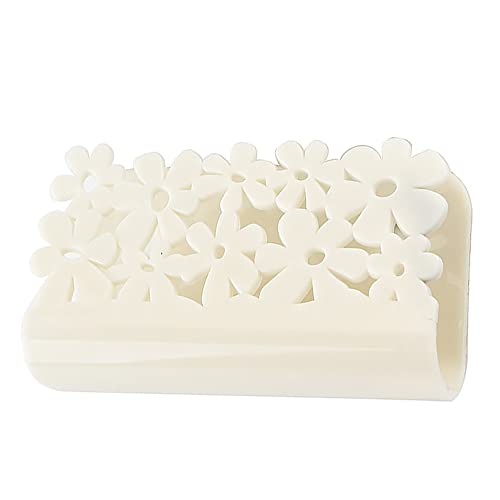 Spülbecken-Schwammhalter mit Saugnapf, Geschirrtücher, Aufbewahrungsregal, Spülbecken, Organizer, Saugnapf, Seife, Schwamm, Aufbewahrungskorb, gebrochenes Weiß 2 Stück von TopHomer