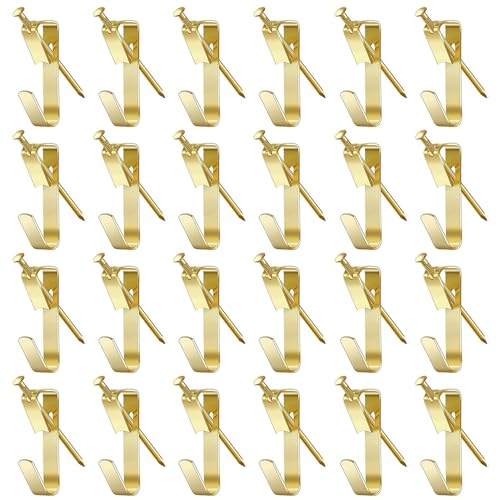 Strapazierfähige Bilderhaken, 100 Stück, Bilder-Aufhängeset, Wandhaken, Bilderaufhänger mit Nägeln, Haken, Bilderaufhänger, Aufhängehaken, Bilderaufhänger zum Aufhängen von Rahmen, Spiegeln, Gemälden von TopHomer