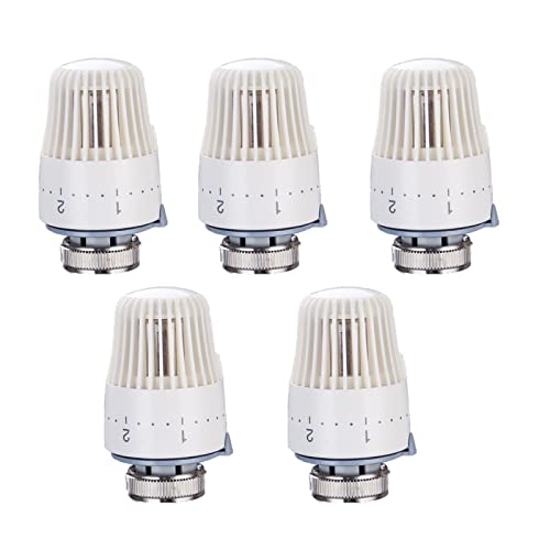 Thermostat-Heizkörper kopf, Thermostat-Kopf TRV M30 x 1,5 Kühlerventil-Ersatz kopf Thermostat-Heizkörper-Ventil kopf für Home Office 5PCS von TopHomer
