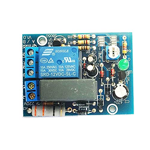 Timer-Verzögerungsschalter-Modul, AC 100 V ~ 250 V, Timing-Ein-/Ausschaltbrett, Relaismodul für Beleuchtungsgeräte und Elektrogeräte (0 ~ 10 Minuten) von TopHomer