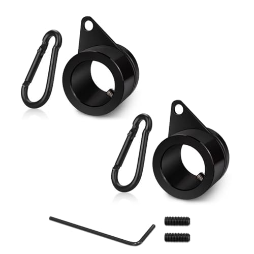 TopHomer 2 Stück Fahnenmast Ringe, Schwarz 360 Grad Drehbar Flaggenmast Befestigungsringe aus Aluminium, 1-1.26 Zoll Durchmesser TopHomer 2 Stück Fahnenmast Ringe, Schwarz 360 Grad Drehbar Flaggenmast Befestigungsringe aus Aluminium, 1-1.26 Zoll Durchmesser von TopHomer