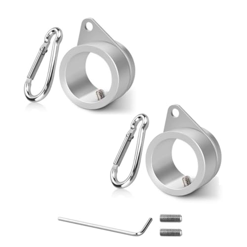 TopHomer 2 Stück Fahnenmast Ringe, Silber 360 Grad Drehbar Flaggenmast Befestigungsringe aus Aluminium, 1-1.26 Zoll Durchmesser TopHomer 2 Stück Fahnenmast Ringe, Silber 360 Grad Drehbar Flaggenmast Befestigungsringe aus Aluminium, 1-1.26 Zoll Durchmesser von TopHomer