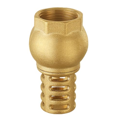 TopHomer Fußventil für Wasserpumpe, DN32 Messing Rückschlagventile mit Filterkorb für Tiefbrunnenpumpen, Pumpsysteme - 1-1/4" TopHomer Fußventil für Wasserpumpe, DN32 Messing Rückschlagventile mit Filterkorb für Tiefbrunnenpumpen, Pumpsysteme - 1-1/4" von TopHomer