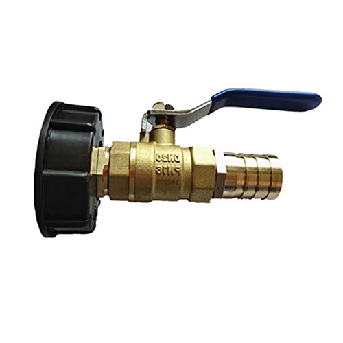 TopHomer IBC Adapter für IBC-Regenwassertanks Zubehör Adapter Kappe 1" Gartenschlauch Wasserhahn Schlauchanschluss 25mm Auslaufhahn für Meiste IBC-Regenwassertanks Container von TopHomer