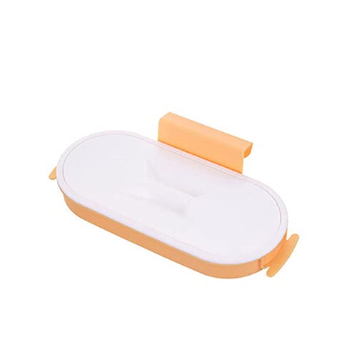 TopHomer Mülleimer für den Schrank, Orange Müllsackhalter mit Deckel Praktische Halterung für Müllsäcke und Tüten - Hängekorb, Einfach zu Montierender Sackhalter zum Einhängen von TopHomer