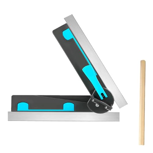 Winkelmessgerät, genau, Gehrungslehre für Gehrungssägen, Holzbearbeitung Messschneidwerkzeug - 30 bis 180 Grad Winkel (Blau, mit Bleistift) von TopHomer