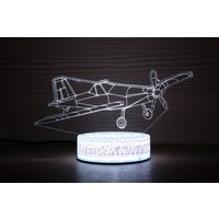 Air Traktor At 402B Flugzeug Mode Dekor Nachtlampe Nachtlicht 3D Licht Illusion Geschenk Für Ihn Geschenkidee Kinder von TopLightsArt