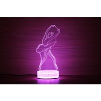 Ballerina Ballett Tänzerin 3D Nachtlampe Nachtlicht Kinder Licht Illusion Led Lampe Geburtstagsparty Puppe von TopLightsArt