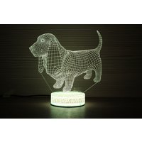 Basset Hound Geschenk Haustier 3D Nachtlampe Nachtlicht Wohnkultur Led Lampe Für Ihn Geschenkidee Kinder Geburtstag Gog Ornament Hund Geschenke von TopLightsArt