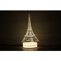 Eiffelturm Statue Nachtlampe Nachtlicht 3D Licht Home Decor Illusion Led Lampe Geschenk Für Ihn Geschenkidee Kindergeburtstag Paris von TopLightsArt