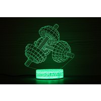 Hantel 3D Nachtlampe Nachtlicht Kinderlicht Illusion Led Lampe Fitness Geschenk Für Ihn Geschenkidee Kindergeburtstag Aufkleber von TopLightsArt