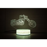 Harley Geschenk Davidson Vintage 3D Nachtlampe Nachtlicht Wohnkultur Illusion Led Lampe Für Ihn Geschenkidee Kindergeburtstag von TopLightsArt