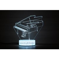 Klavier Pianist Geschenk Geschenke 3D Nachtlampe Nachtlicht Kinder Licht Wohnkultur Illusion Led Lampe Für Sie Geschenkidee von TopLightsArt