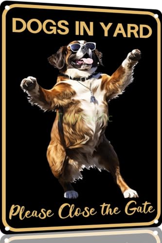 TopPacific Saint-Bernard 15113 Vintage-Blechschild mit Hund und Hof Bitte schließen Sie das Tor, Metallkunst, Wandschild, Dekoration, Wandpaneel, Retro, 30,5 x 20,3 cm, für Küche für Männer und Frauen TopPacific Saint-Bernard 15113 Vintage-Blechschild mit Hund und Hof Bitte schließen Sie das Tor, Metallkunst, Wandschild, Dekoration, Wandpaneel, Retro, 30,5 x 20,3 cm, für Küche für Männer und Frauen von TopPacific