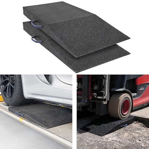 TOPRUBBER 2er Auffahrrampensatz aus Gummigranulat 1000x500x100 mm von TopRubber