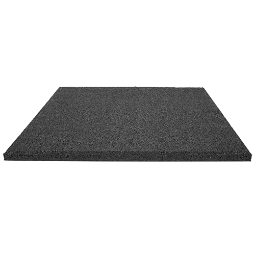 TOPRUBBER® Fallschutzplatte 50x50x2 cm Schwarz Gummiplatte Spielplatzmatte von TopRubber