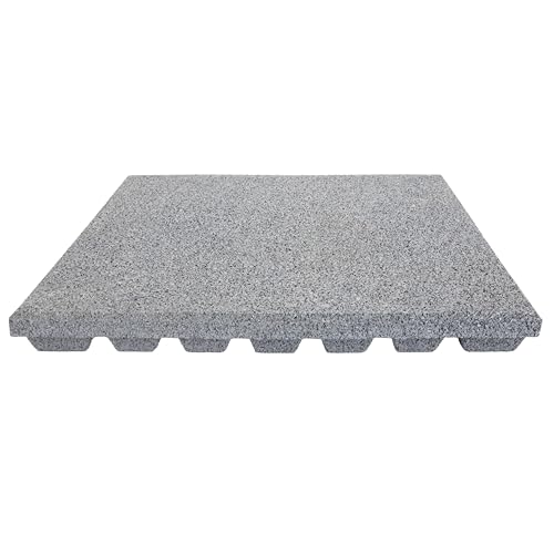 TOPRUBBER® Fallschutzplatte 50x50x4 cm Grau Gummiplatte Fallschutzmatte Spielplatzmatte von TopRubber