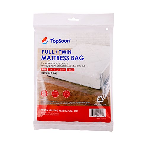TopSoon Plastik Full/Twin Matratzenschutzhülle für Aufbewahrung oder Bewegend oder Schutz - 54 x 10 x 87 zoll - 137 x 221 cm von TopSoon