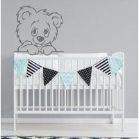 Großer Teddybär Wandaufkleber Kunst Aufkleber Kinderzimmer Baby Kinder Schlafzimmer Vinyl Selbstklebendes Dekor Diy von TopStickersAndDecals