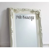 Hallo Schöne Aufkleber Für Wand Oder Spiegel, Selbstklebende Vinyl Zitat Worte Abnehmbar von TopStickersAndDecals