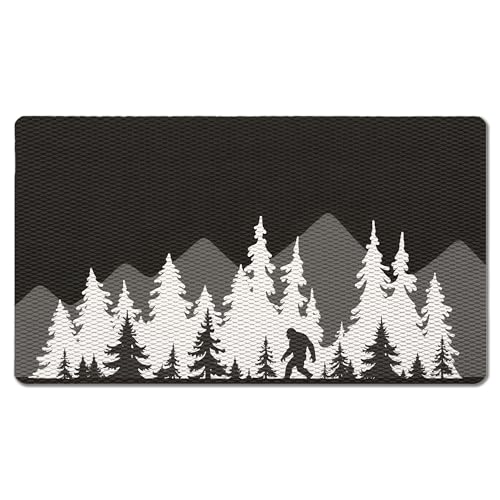 TopXmai Funny Bigfoot BLDM-01 Fußmatte, Motiv: Sasquatch Forest Bangkirai, Wohnmobil, ein Muss für draußen, Wohnmobil-Dekor, Fußmatte, Camping-Camper, Bigfoot, Geschenke für Frauen, große Füße von TopXmai