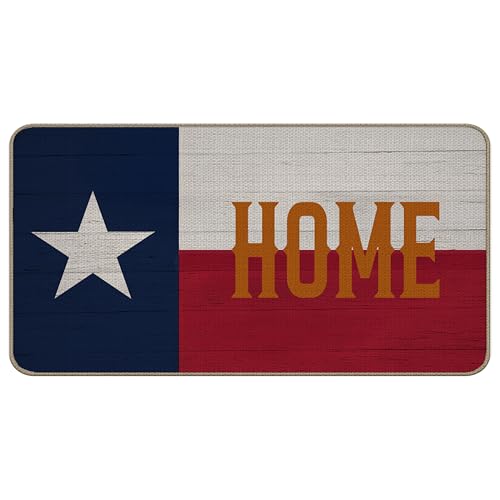 TopXmai Fußmatte mit Texas-Flagge, für Haustür, Inneneingang, rustikale Texas-Pride-Fußmatte für Bauernhaus, Veranda, Landhausdekoration, 43,2 x 76,2 cm, DD-157 von TopXmai