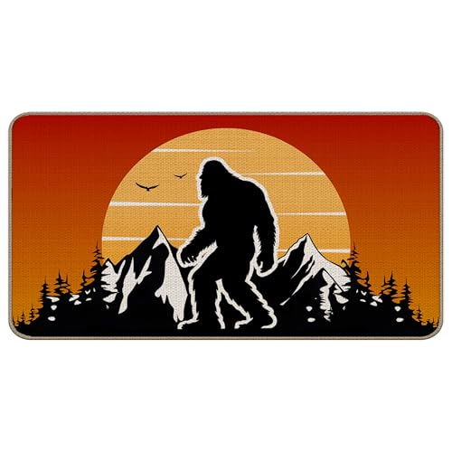 TopXmai Lustige Bigfoot Fußmatte, Vintage-Stil, Wald, große Füße, Sasquatch-Fußmatte, für drinnen und draußen, Eingang, Eingang, Sasquatch, Willkommensmatten für Haustür, 43,2 x 76,2 cm von TopXmai