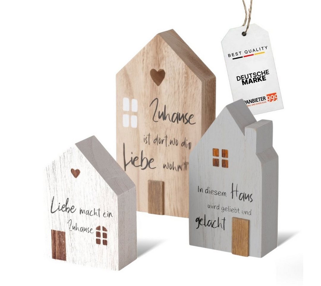 Topanbieter999 Dekoobjekt TOPANBIETER 999 Holz-Deko Stilvolle & zeitlose Wohnaccessoires (3 St) von Topanbieter999