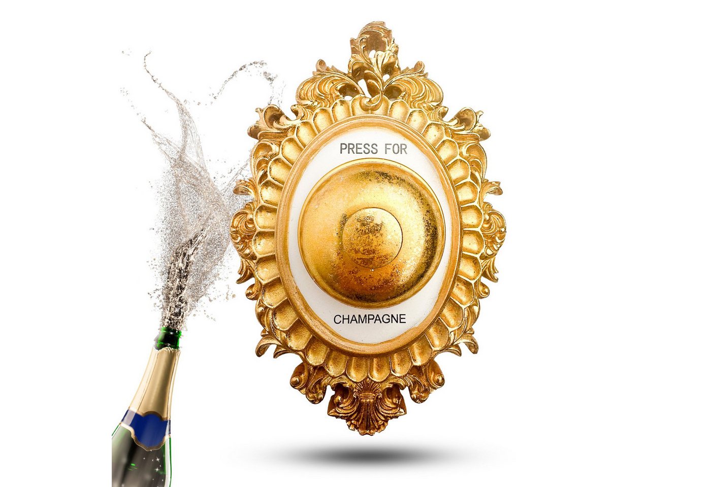 Topanbieter999 Wanddekoobjekt Champagnerklingel gold von Topanbieter999