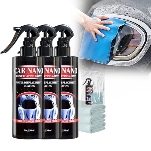 Topbashgo High Protection Fast Coated Car Nano Spray, 3pcs, Lackiert, Autopflege-Spray, Autolackbeschichtung von Topbashgo