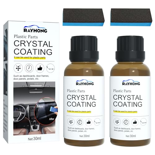 Kunststoffteile Kristalline Beschichtung, 2024 New Crystal Coating Kunststoff, Auto-Kunststoff-Restaurator, Auto-Plastikteile-Renovierungsmittel (2pcs) von Topbashgo