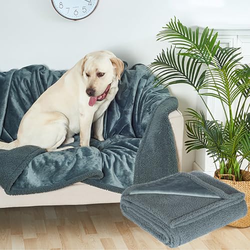 Topbashgo Liebesdecke Wasserdicht, wasserdichte Decke, Hundedecke Wasserdicht, wasserdichte Hundedecke für kleine mittelgroße Hunde, Weiche (71 * 100CM, grau) von Topbashgo