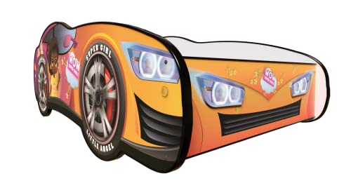 Topbeds Kinderbett Auto 140 x 70 cm Racing Car Girl - Bella - Autobett, Kinder Bett - Holzbett Baby Kinder - Kinderbett Junge - Bett für Kleinkinder von Topbeds