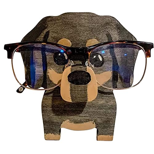 Topchances Niedlicher kreativer Tier-Brillenhalter aus Holz, Tierform, für Zuhause, Büro, Schreibtisch, Dekoration, Zubehör (Dackel) von TOPCHANCES