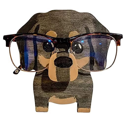 Topchances Niedlicher kreativer Tier-Brillenhalter, 1 Stück Holz-Brillenrahmen in Tierform, für Zuhause, Büro, Schreibtisch, Dekorationszubehör (Dackel) von TOPCHANCES