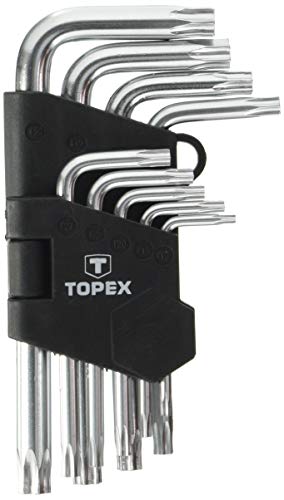 Topex Torx-Schlüsselset T10-T50, 9 Stück, 35D960 von TOPEX