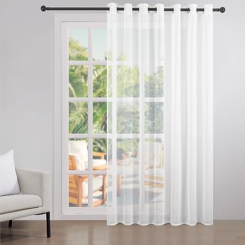 Topfinel 1 Stücke Gardinen Weiß mit ösen Wohnzimmer Sheer Curtains Living Room Semi Transparent Vorhang Fertig Vorhänge Weiss Halbtransparent für Balkontür & Schiebetür Schlaufengardinen 300x270 Topfinel 1 Stücke Gardinen Weiß mit ösen Wohnzimmer Sheer Curtains Living Room Semi Transparent Vorhang Fertig Vorhänge Weiss Halbtransparent für Balkontür & Schiebetür Schlaufengardinen 300x270 von Topfinel
