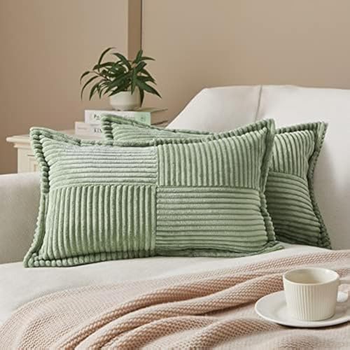 Topfinel 2er Set Kissenbezug 30x50 grün Kordsamt Muster Kissenbezüge Kissenhülle für Dekokissen Sofakissen Nackenkissen Kopfkissen Couchkissen Dekokissen Deko Schlafzimmer Wohnzimmer Topfinel 2er Set Kissenbezug 30x50 grün Kordsamt Muster Kissenbezüge Kissenhülle für Dekokissen Sofakissen Nackenkissen Kopfkissen Couchkissen Dekokissen Deko Schlafzimmer Wohnzimmer von Topfinel