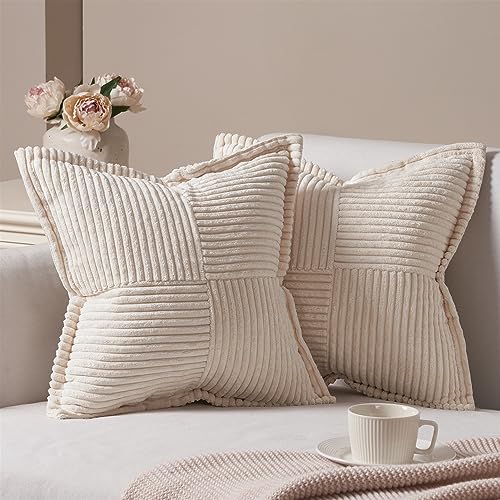 Topfinel 2er Set Kissenbezug 45x45 beige Kordsamt Kissenbezüge Kissenhülle Dekorative Sofakissen Couchkissen Dekokissen Kissen mit Verstecktem Reißverschluss Topfinel 2er Set Kissenbezug 45x45 beige Kordsamt Kissenbezüge Kissenhülle Dekorative Sofakissen Couchkissen Dekokissen Kissen mit Verstecktem Reißverschluss von Topfinel