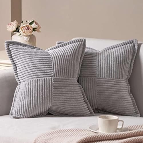Topfinel 2er Set Kissenbezug 60x60 grau Kordsamt Kissenbezüge Kissenhülle Dekorative Kissenbezug Sofakissen Couchkissen Dekokissen Zierkissenbezug Deko Kissenhülle mit Verstecktem Reißverschluss Topfinel 2er Set Kissenbezug 60x60 grau Kordsamt Kissenbezüge Kissenhülle Dekorative Kissenbezug Sofakissen Couchkissen Dekokissen Zierkissenbezug Deko Kissenhülle mit Verstecktem Reißverschluss von Topfinel