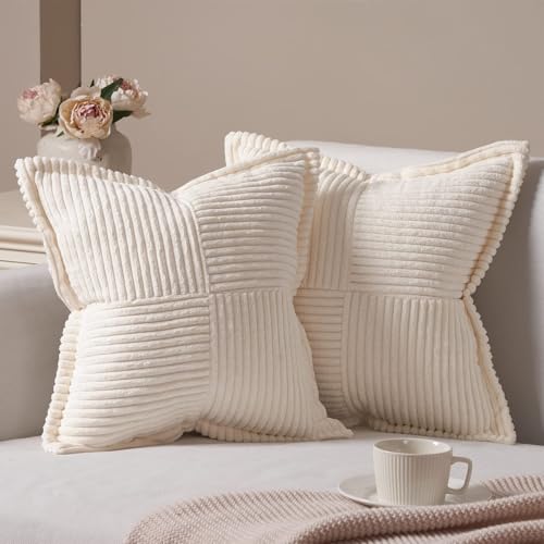 Topfinel 45x45 Kissenbezug Creme weiß 2er Set Kordsamt Winter Herbst Kissenbezüge Kissenhülle Dekorative Kissenbezug Sofakissen Couchkissen für Sofa Wohnzimmer Topfinel 45x45 Kissenbezug Creme weiß 2er Set Kordsamt Winter Herbst Kissenbezüge Kissenhülle Dekorative Kissenbezug Sofakissen Couchkissen für Sofa Wohnzimmer von Topfinel
