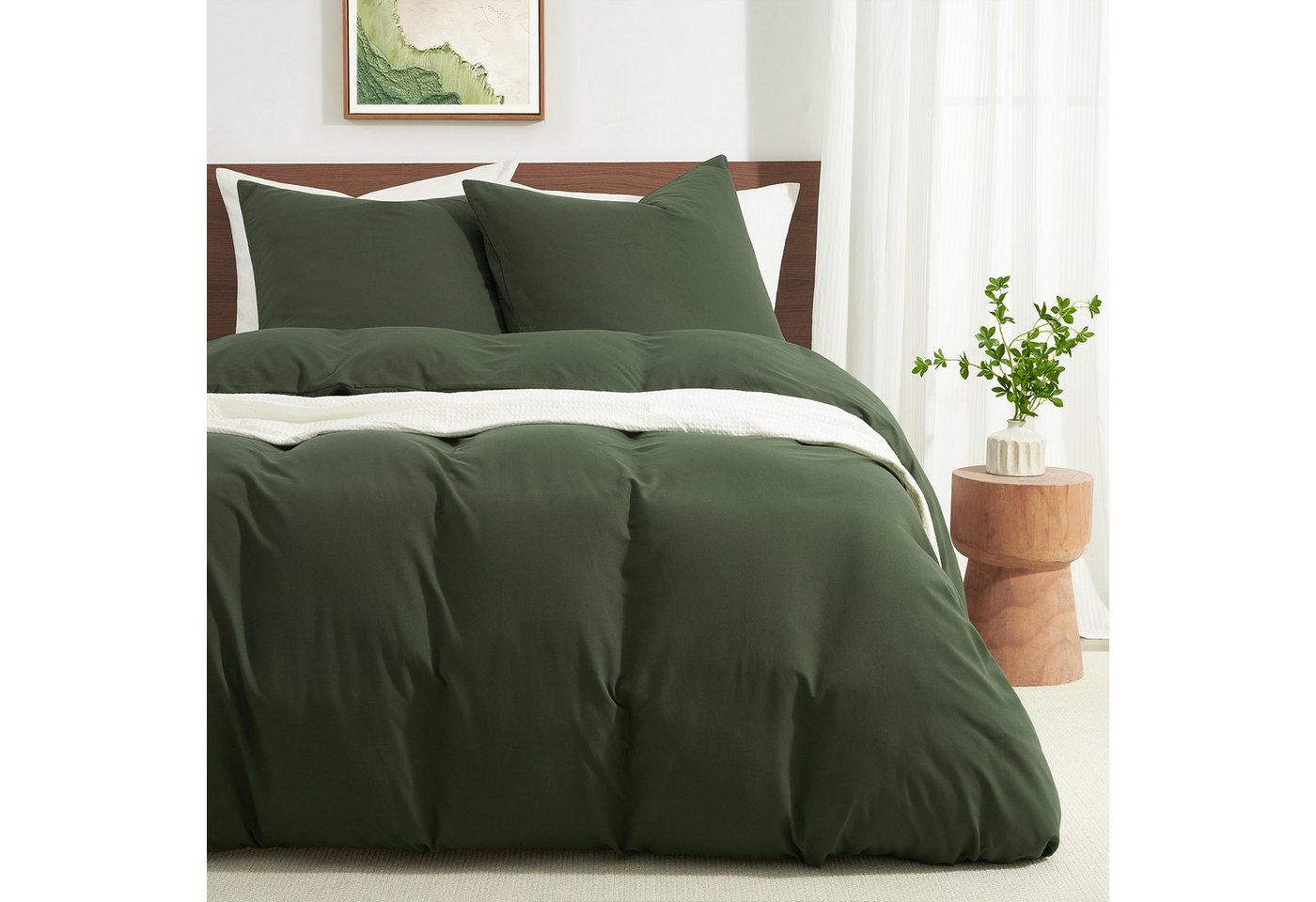 Topfinel Bettwäsche 135x200cm, Seersucker Bettwäsche-Sets, bügelfrei, allergiker, kühlende, 100% Mikrofaser, 3 teilig, Pflegeleicht, kuschelig, weich, Winter Sommer Herbst bedding set von Topfinel