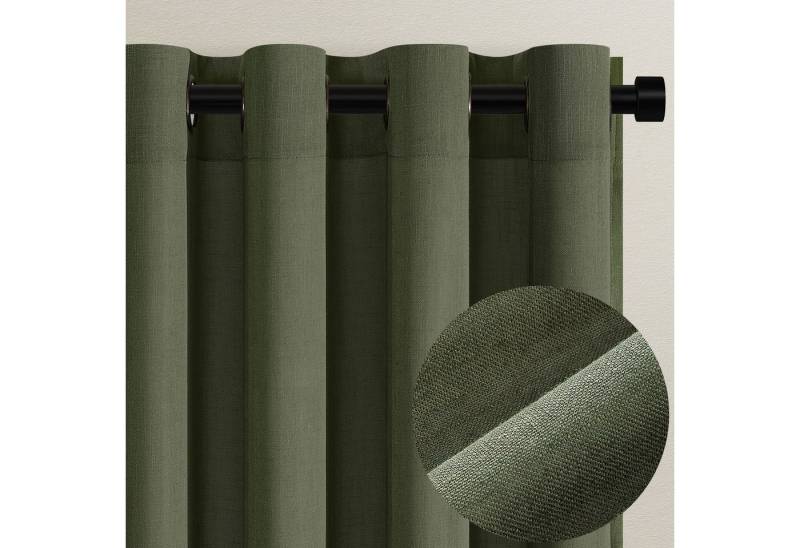 Topfinel Gardine Leinen Vorhänge Stores Gardinen mit Ösen für Wohnzimmer Boho (1 St), schiebegardinen schlafzimmer kinderzimmer von Topfinel