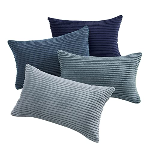 Topfinel Kissenbezug 30x50 cm blau 4er Set Kordsamt Kissenbezüge Kissenhülle Dekokissenbezug sofakissen dekokissen deko für Sofa Schlafzimmer Wohnzimmer Balkon Kinder flauschig Farbverlauf Topfinel Kissenbezug 30x50 cm blau 4er Set Kordsamt Kissenbezüge Kissenhülle Dekokissenbezug sofakissen dekokissen deko für Sofa Schlafzimmer Wohnzimmer Balkon Kinder flauschig Farbverlauf von Topfinel