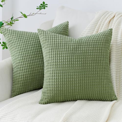 Topfinel Kissenbezug 40x40 2er Set grün Kordsamt Maiskorn Muster Kissenbezüge Kissenhülle Dekokissen Sofakissen Couchkissen Dekokissen Topfinel Kissenbezug 40x40 2er Set grün Kordsamt Maiskorn Muster Kissenbezüge Kissenhülle Dekokissen Sofakissen Couchkissen Dekokissen von Topfinel