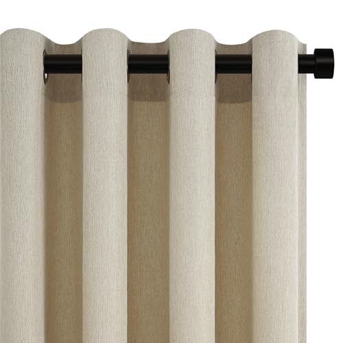 Topfinel Leinen Gardinen Kurz Halbtransparent Licht Filtern Vorhang Boho 2er Set H 160 x B 140 cm Wohnzimmer Vorhänge Kurze Vorhänge mit Ösen Curtains für Schlafzimmer Balkontür Topfinel Leinen Gardinen Kurz Halbtransparent Licht Filtern Vorhang Boho 2er Set H 160 x B 140 cm Wohnzimmer Vorhänge Kurze Vorhänge mit Ösen Curtains für Schlafzimmer Balkontür von Topfinel