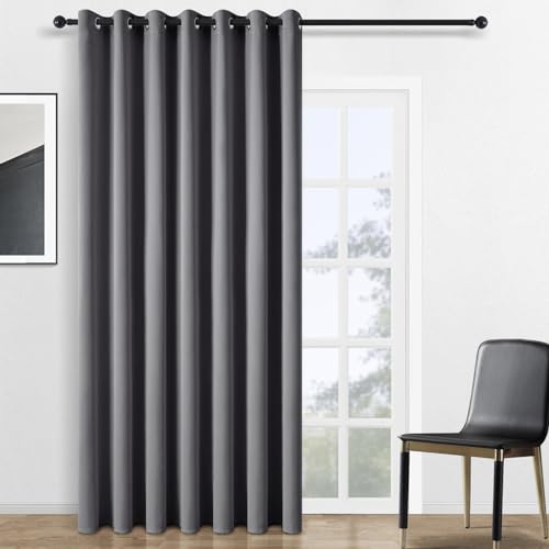 Topfinel Gardinen Mit Ösen Outdoor Vorhang Blickdicht Grau Verdunklungsgardine Fenster Blackout Curtains B 300 X H 240 cm Vorhänge Outdoor Fenstervorhang Für Balkontür Terrassentür von Topfinel