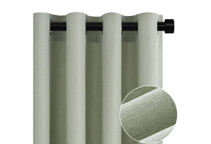 Topfinel Vorhang Grün Wohnzimmer Leinenoptik Vintage Ösenvorhang Halbtransparent, Voile Ösen Gardinen Salbeigrün 140x145cm 2er Set Schlafz Balkon Topfinel Vorhang Grün Wohnzimmer Leinenoptik Vintage Ösenvorhang Halbtransparent, Voile Ösen Gardinen Salbeigrün 140x145cm 2er Set Schlafz Balkon von Topfinel