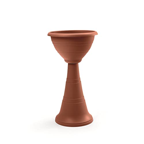 Topfino Blumenspindel hoch Terracotta von Topfino